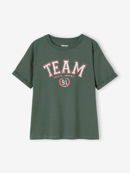 T-shirt de desporto Team, de mangas curtas, para menina verde 