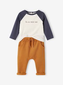 Conjunto para bebé: camisola para personalizar + calças em moletão