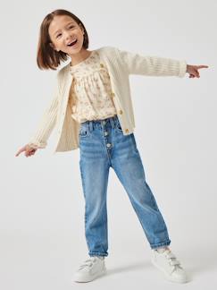 Menina 2-14 anos-Jeans Mom fit morfológicos, para menina, medida das ancas MÉDIA