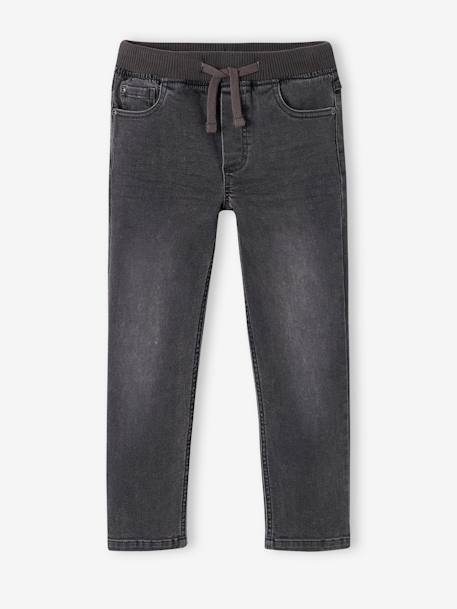 Jeans indestrutíveis direitos relax, fáceis de vestir, para menino ganga cinzenta+stone 