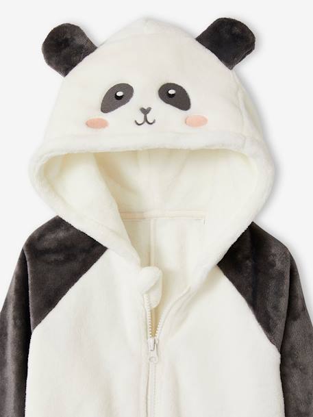 Pijama-macacão panda, para menina cinzento 