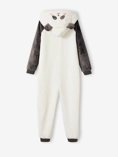 Pijama-macacão panda, para menina cinzento 