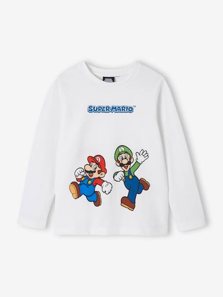 Camisola Mario e Luigi® de mangas compridas, para criança branco 
