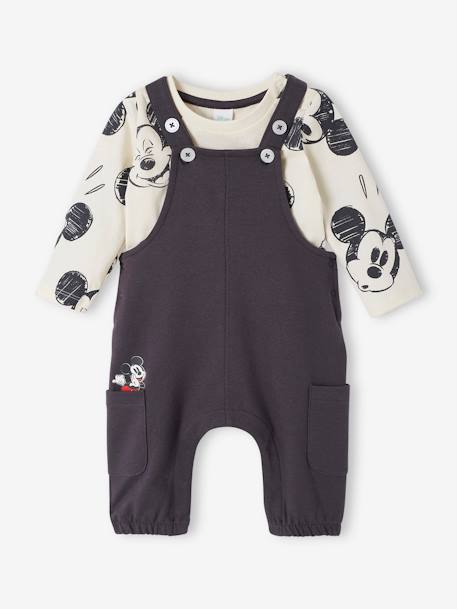 Conjunto Disney®, camisola + jardineiras, em algodão, para bebé ganga cinzenta 