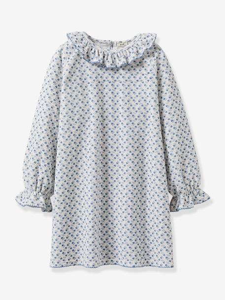 Camisa de dormir da CYRILLUS, em veludo, para menina branco estampado 
