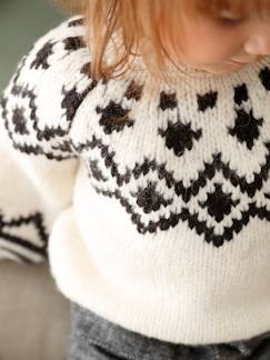 Bebé 0-36 meses-Camisolas, casacos de malha, sweats-Camisolas-Camisola em jacquard, para bebé