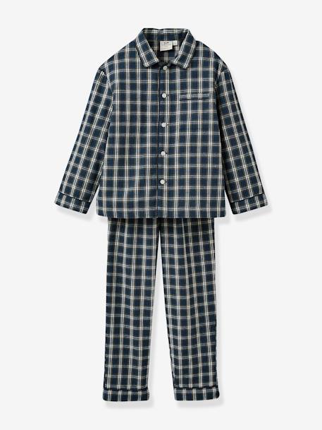 Pijama clássico, Vichy da CYRILLUS, para menino quadrados azuis 