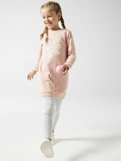 Materiais Reciclados-Menina 2-14 anos-Vestidos-Vestido Basics, em moletão, para menina