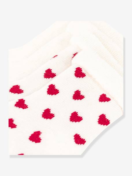Lote de 2 pares de meias em tricot, para bebé, da Petit Bateau branco estampado 