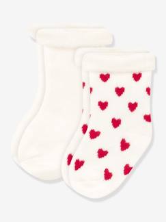 Lote de 2 pares de meias em tricot, para bebé, da Petit Bateau