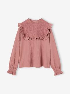 Menina 2-14 anos-Camisola fantasia modelo blusa, em malha texturizada, para menina