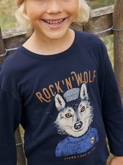 Menino 2-14 anos-T-shirts, polos-Camisola com lobo, para menino