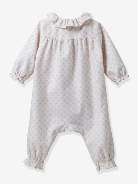 Pijama às flores para bebé, da CYRILLUS branco estampado 