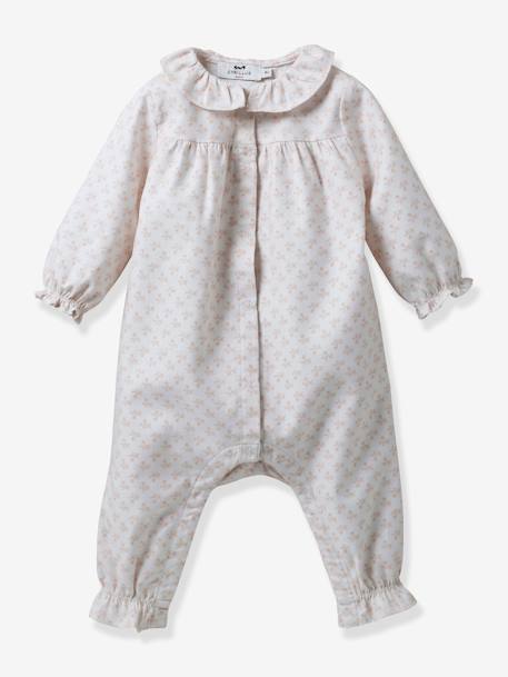Pijama às flores para bebé, da CYRILLUS branco estampado 