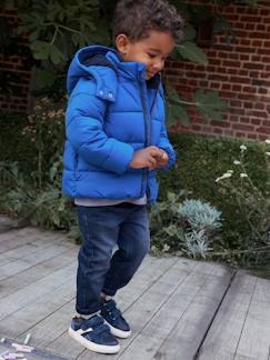 Menino 2-14 anos-Blusão com capuz e mangas amovíveis, forro polar, para menino