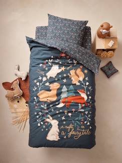 Têxtil-lar e Decoração-Roupa de cama criança-Capas de edredon-Conjunto capa de edredon + fronha de almofada, para criança em algodão reciclado, Broceliande