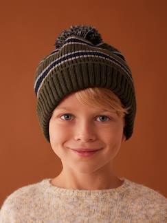 Menino 2-14 anos-Acessórios-Gorros, Cachecóis, Luvas-Conjunto gorro + gola snood + luvas em malha canelada, para menino