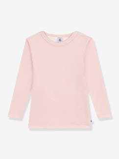 Menina 2-14 anos-T-shirts-T-shirts-Camisola de mangas compridas, em lã e algodão, da Petit Bateau