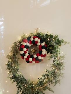 Têxtil-lar e Decoração-Decoração-Decoração de parede-Coroa de Natal, em feltro