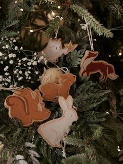 Têxtil-lar e Decoração-Decoração-Adereços de decoração-Lote de 6 decorações planas de Natal, em madeira, Broceliande