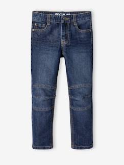 -Jeans direitos Morfológicos e indestrutíveis, "waterless", para menino, medida das ancas Média