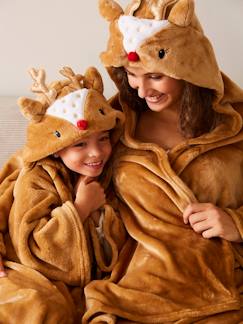 O brilho do Natal-Têxtil-lar e Decoração-Roupa de cama criança-Manta com mangas e capuz, Rena