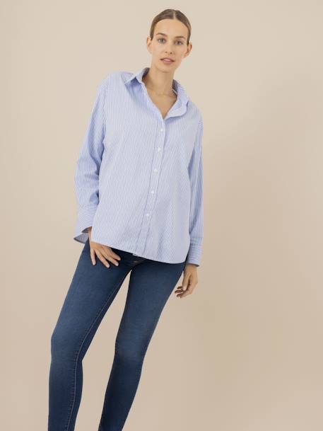 Jeans slim para grávida, sem faixa, Classic da ENVIE DE FRAISE azul-ganga 