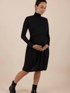 Vestido estilo camisola, para grávida, em malha fina, Fanette Ls da ENVIE DE FRAISE preto 