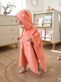 Ecorresponsáveis-Têxtil-lar e Decoração-Roupa de banho-Ponchos-Poncho de banho personalizável, Animais, para bebé