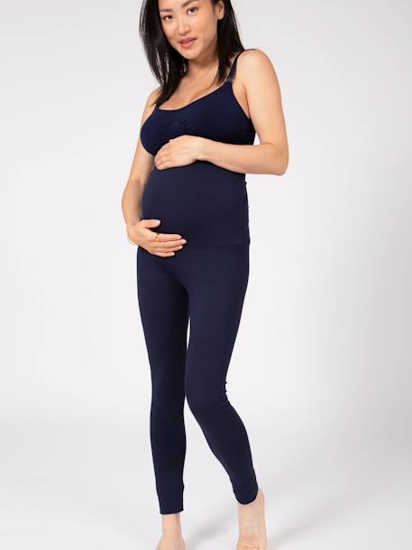 Leggings para grávida, de cintura subida, eco-friendly marinho+preto 