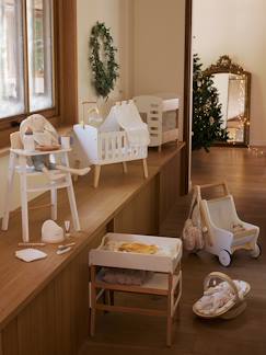 O presente ideal-Brinquedos-Bonecos e bonecas-Bonecos e acessórios-Cama com pés, em madeira FSC®, para boneca