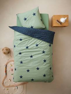 Têxtil-lar e Decoração-Roupa de cama criança-Capas de edredon-Conjunto capa de edredon + fronha de almofada para criança, tema Dream big, basics
