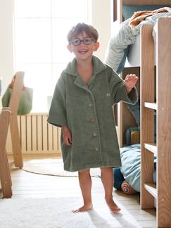 Menino 2-14 anos-Roupão modelo camisa personalizável, para criança