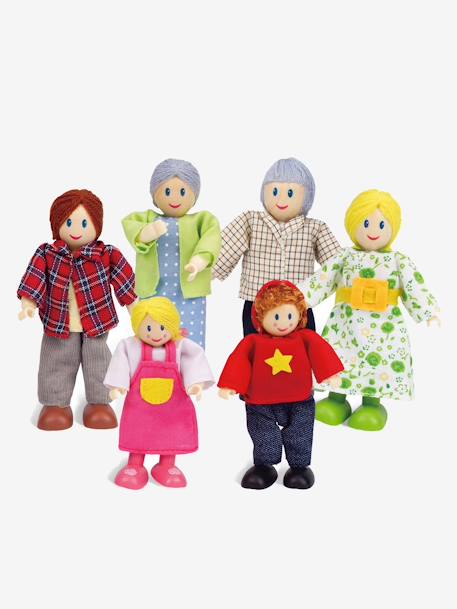 Família de 6 bonecas em madeira, Hape multicolor 