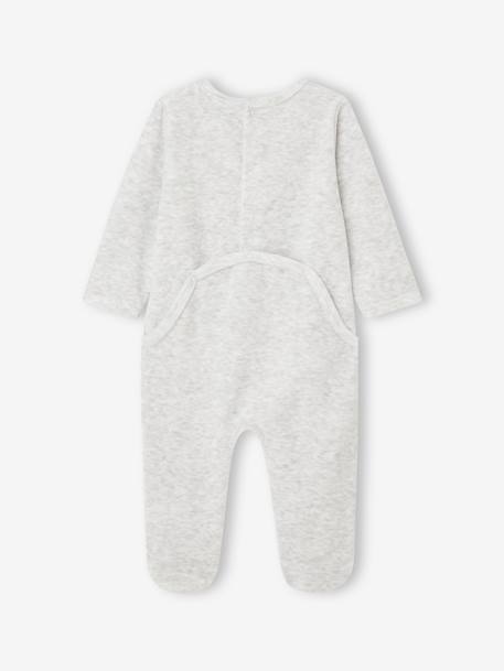 Pijama Disney® Tico e Teco, em veludo, para bebé cinza mesclado 