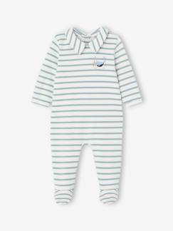 Bebé 0-36 meses-Pijama às riscas, em interlock, para bebé