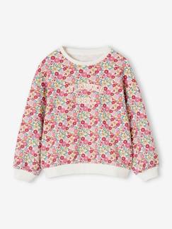 Menina 2-14 anos-Camisolas, casacos de malha, sweats-Sweat com flores, para menina