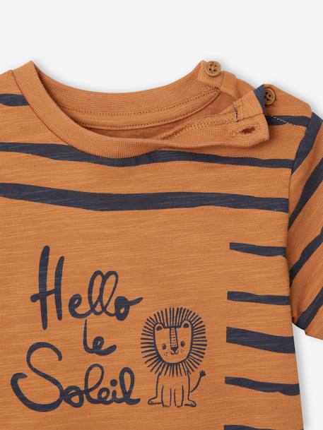T-shirt 'Hello le soleil', para bebé caramelo 
