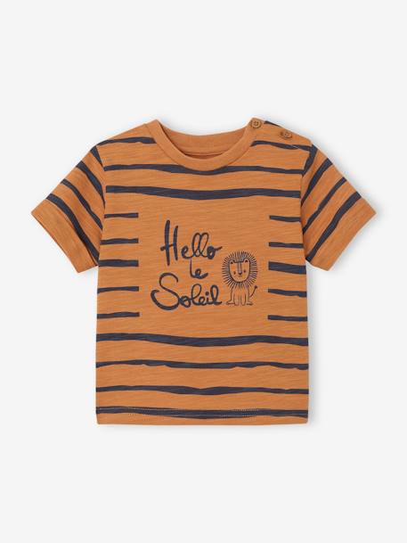 T-shirt 'Hello le soleil', para bebé caramelo 