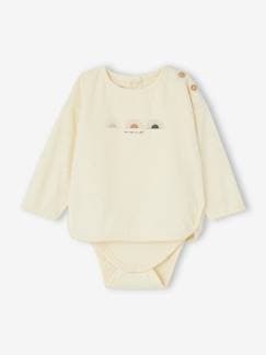 Bebé 0-36 meses-Camisola-body de mangas compridas, em algodão biológico, para récem-nascido