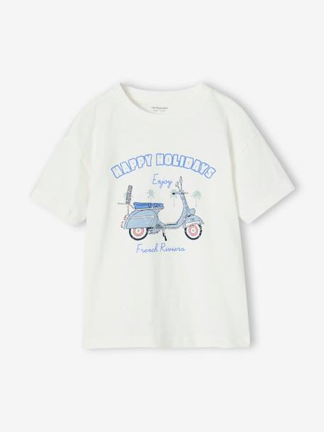 T-shirt com scooter, para menino branco 
