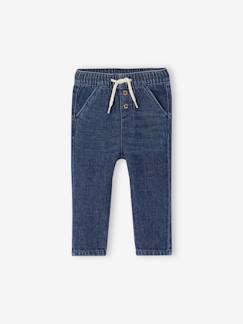 Bebé 0-36 meses-Calças, jeans-Calças em ganga leve, para bebé