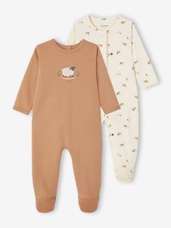 Bebé 0-36 meses-Lote de 2 pijamas, em interlock, para bebé