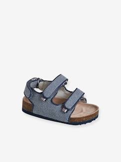 Calçado-Calçado menino (23-38)-Sandálias, chinelos-Sandálias estampadas com barras autoaderentes, para bebé