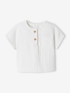 Bebé 0-36 meses-T-shirt estilo tunisino, em gaze de algodão, personalizável, para recém-nascido