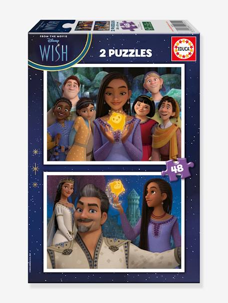 2x48 Puzzles Disney Wish - EDUCA BORRAS violeta 