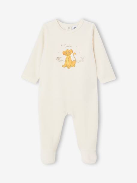 Pijama Disney®, O Rei Leão, em veludo, para bebé cru 