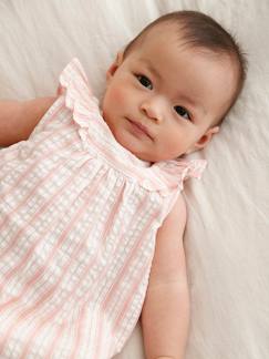 Bebé 0-36 meses-Vestidos, saias-Vestido às riscas, em seersucker, para recém-nascido