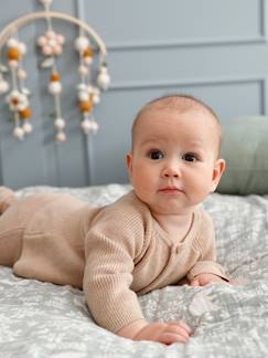 Bebé 0-36 meses-Conjunto de 3 peças em tricot: casaco, calças e sapatinhos, para recém-nascido