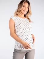 Top de grávida às bolas, Katia Dots da ENVIE DE FRAISE branco estampado 